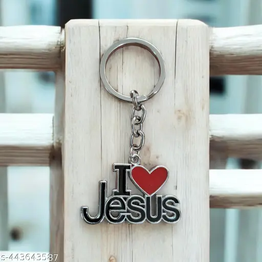 I ❤️ Jesus Stainless Steel Keychain – Love Heart Design