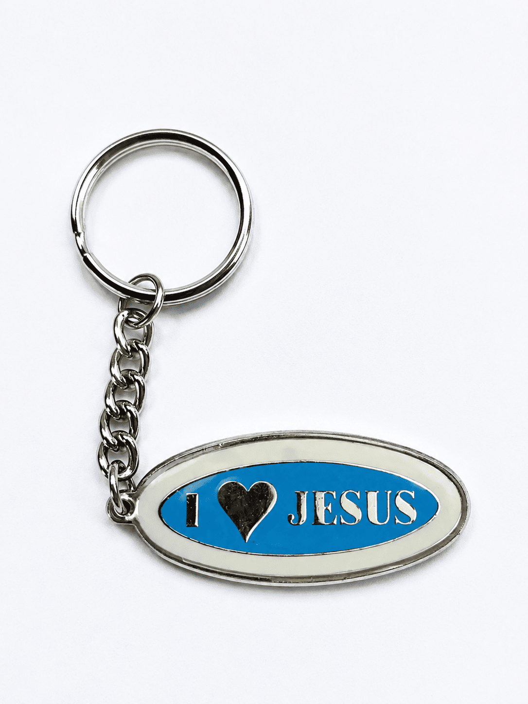 I LOVE JESUS KEYCHAIN (STAINLESS STEEL)