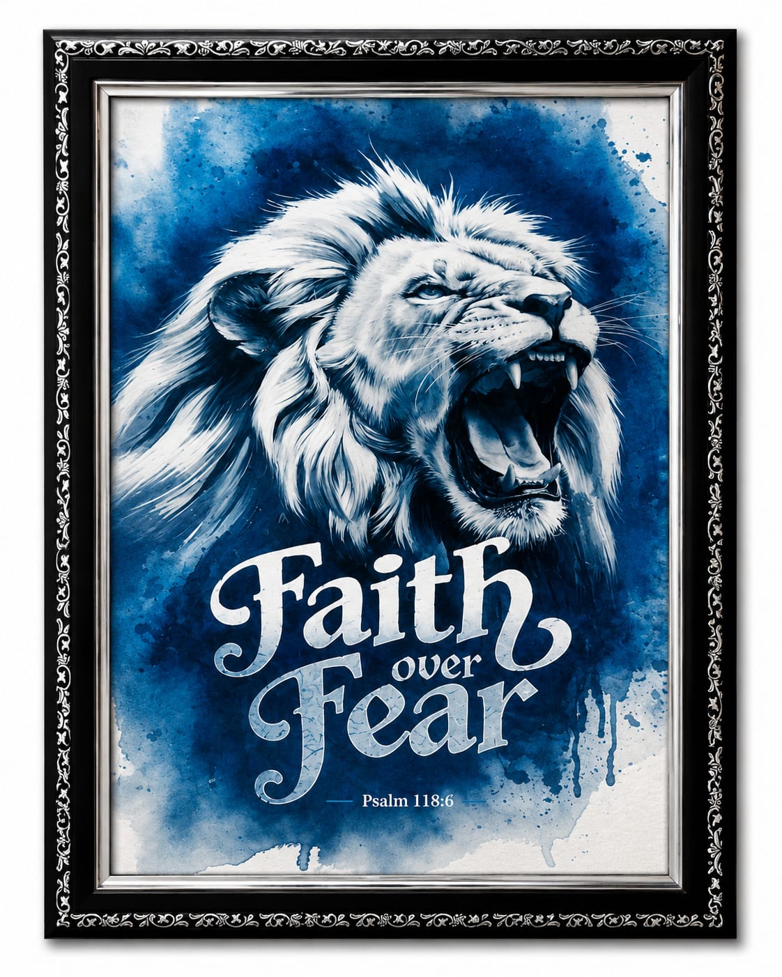Faith Over Fear-Bible Verse Frame