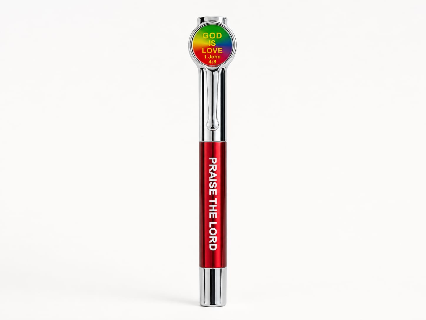 Praise the Lord Stainless Steel Pen – Silver Finish