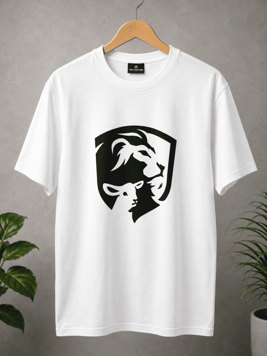 Lion & Lamb | 100% Cotton Regular Fit T-Shirt