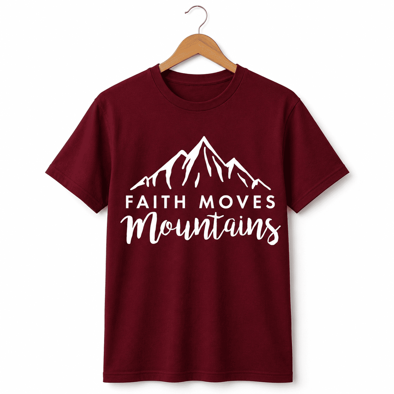 Faith Moves Mountains Christian T-Shirt